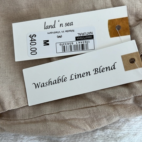 Land ‘n Sea Washable Linen Blend Shorts. Size M - Picture 6 of 9